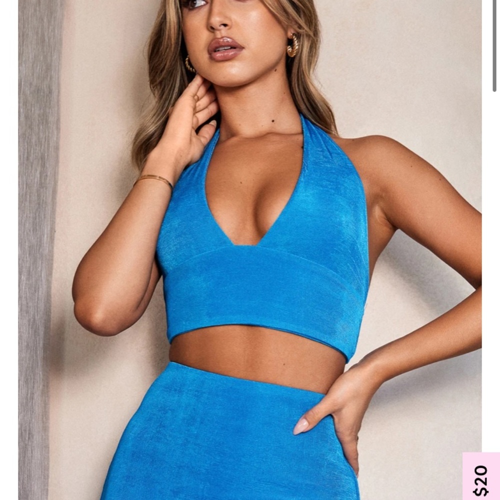 Blue Halter top